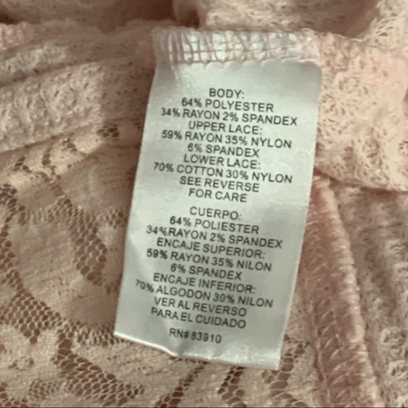 XLC pink Lace Cotton Blouse Size LG - Picture 11 of 11